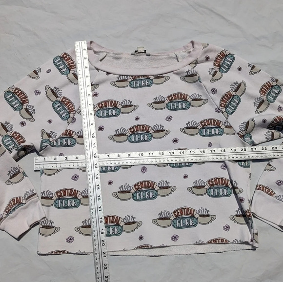 American Eagle Friends Central Perk Cropped Crewneck Sweater - Size Medium Woman - Picture 2 of 7